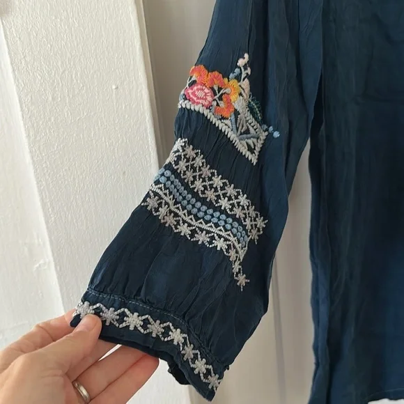 Johnny Was Bethanie Tunic Ocean Blue; size small - Picture 8 of 9